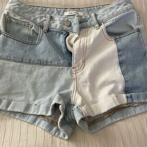 Pacsun patch work denim shorts